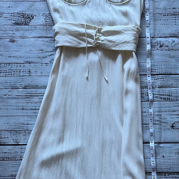 Reformation Sigrid Corset Milkmaid cream/off white midi dress wired cups size 12 - Picture 7 of 15